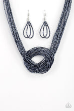 Load image into Gallery viewer, Paparazzi Knotted Knockout Blue Necklace Set
