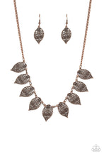 Load image into Gallery viewer, Paparazzi Leafy Lagoon Copper Necklace Set