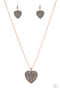 Paparazzi Look Into Your Heart Copper Necklace Set