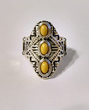 Load image into Gallery viewer, Paparazzi Exclusive Mayan Motif Yellow Ring