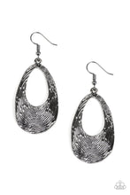 Load image into Gallery viewer, Mean Sheen Black Earrings - Paparazzi