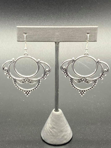 Paparazzi Exclusive Metallic Macrame Silver Earrings