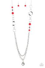 Load image into Gallery viewer, Modern Motley Red Lanyard Set