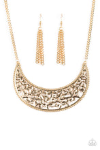 Load image into Gallery viewer, Paparazzi Moroccan Moon Gold Necklace Set