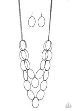 Load image into Gallery viewer, Paparazzi Move On OVAL! Black Necklace Set
