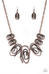 Paparazzi My Cave Is Your Cave Copper Necklace Set