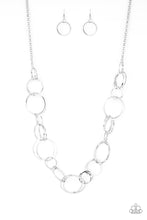 Load image into Gallery viewer, Paparazzi Natural-Born RINGLEADER Silver Necklace Set