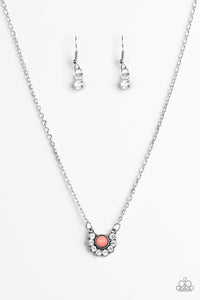 Princess Orange Dahlia Necklace Set