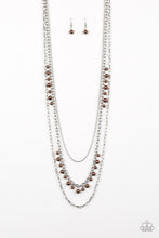 Load image into Gallery viewer, Paparazzi Pearl Pageant Brown Necklace Set