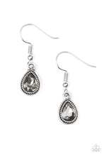 Load image into Gallery viewer, Princess Priority Silver Teardrop Earrings - Paparazzi