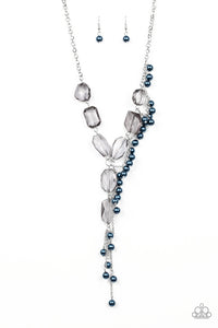 Paparazzi Prismatic Princess Blue Necklace Set