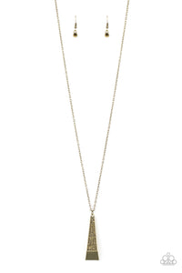 Paparazzi Prized Pendulum Brass Necklace Set