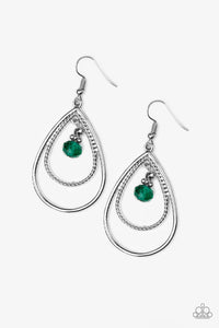 REIGN On My Parade Green Earrings - Paparazzi