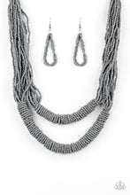Load image into Gallery viewer, Paparazzi Right As RAINFOREST Silver Necklace Set