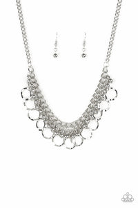 Paparazzi Ring Leader Radiance Silver Necklace Set