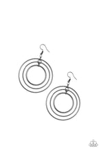 Load image into Gallery viewer, Rippling Radiance Black Earrings - Paparazzi