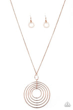 Load image into Gallery viewer, Paparazzi Running Circles in My Mind Rose Gold Necklace Set