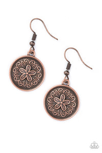 Paparazzi Seeing Star Lillies Copper Earrings