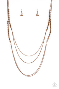Paparazzi Shimmer Showdown Copper Necklace Set