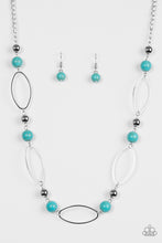 Load image into Gallery viewer, Paparazzi Simple Stonework Blue Necklace Set