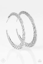 Load image into Gallery viewer, Paparazzi In My Element Silver Hoop Earrings