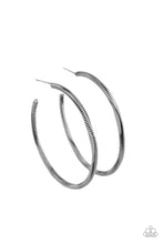 Load image into Gallery viewer, Paparazzi Spitfire Black Hoop Earrings