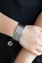 Load image into Gallery viewer, Featuring diamond-cut shimmer, rows of glistening silver bars arc across the wrist, stacking into a bangle-like cuff.  Sold as one individual bracelet.  Always nickel and lead free.