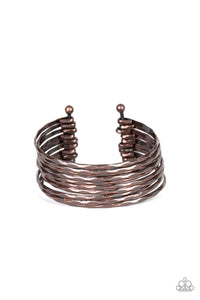 Paparazzi Stacked Shimmer Copper Cuff Bracelet