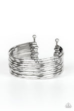 Load image into Gallery viewer, Paparazzi Stacked Shimmer Silver Cuff Bracelet