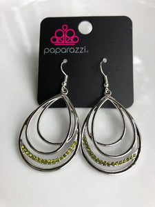 Paparazzi Start Each Day With Sparkle Green Earrings