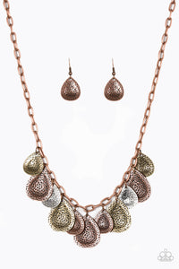 Paparazzi Storm Goddess Copper Necklace Set