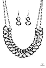 Load image into Gallery viewer, Paparazzi Street Meet and Greet Black Necklace Set