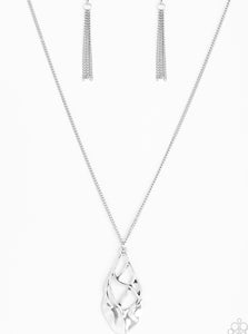 Swank Bank and Super Swanky Silver Necklace and Earrings Set