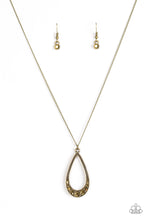 Load image into Gallery viewer, Teardrop Tease Brass Paparazzi Necklace