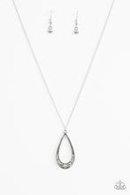 Load image into Gallery viewer, Paparazzi Teardrop Tease Silver Necklace Set