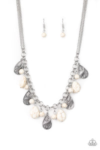 Paparazzi Terra Tranquility White Necklace Set