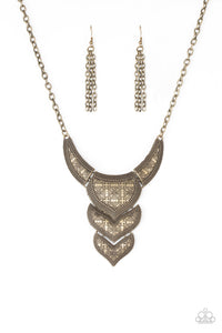Paparazzi Texas Temptress Brass Necklace Set