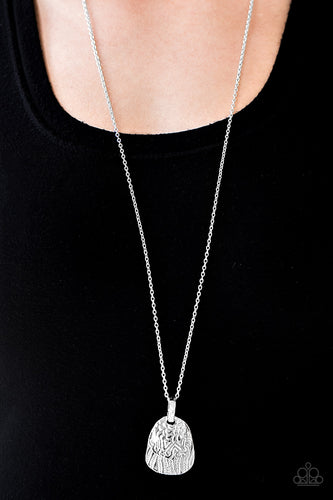 Etched and embossed in handcrafted textures, silver plates stack into a layered pendant for an artisanal look. Features an adjustable clasp closure.  Sold as one individual necklace. Includes one pair of matching earrings.  Always nickel and lead free.