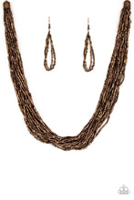 Load image into Gallery viewer, Paparazzi The Speed of STARLIGHT Copper Necklace Set