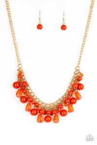 Paparazzi Tour de Trendsetter Orange Necklace Set