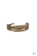 Load image into Gallery viewer, Paparazzi Tran-QUILL-ity Brass Cuff Bracelet