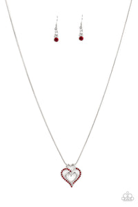 Triple the Beat Red Necklace Set