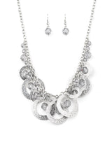 Load image into Gallery viewer, Turn It Up Silver Necklace Set