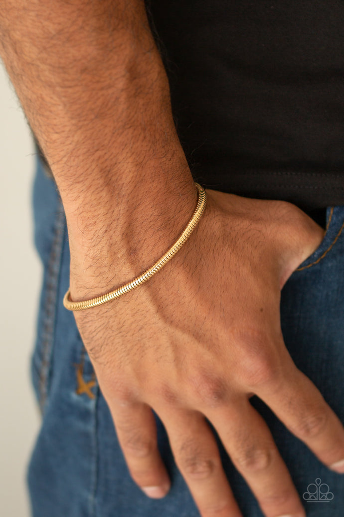Brushed in a high-sheen shimmer, a rounded gold snake chain links around the wrist for a sleek look. Features an adjustable clasp closure.  Sold as one individual bracelet.  Always nickel and lead free.