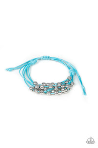 Paparazzi Without Skipping A BEAD Blue Bracelet