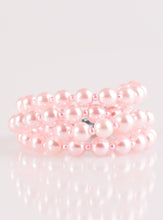 Load image into Gallery viewer, Rows of dainty and classic pink pearls are strung across the wrist for a timeless look. Features an adjustable clasp closure.  Sold as one individual bracelet.  